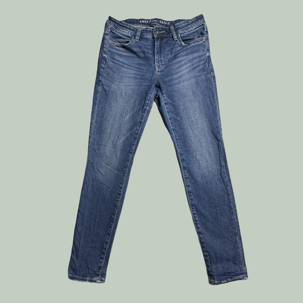 American Eagle Jeggings Womens 6 Short Next Level Stretch Blue Slim Denim